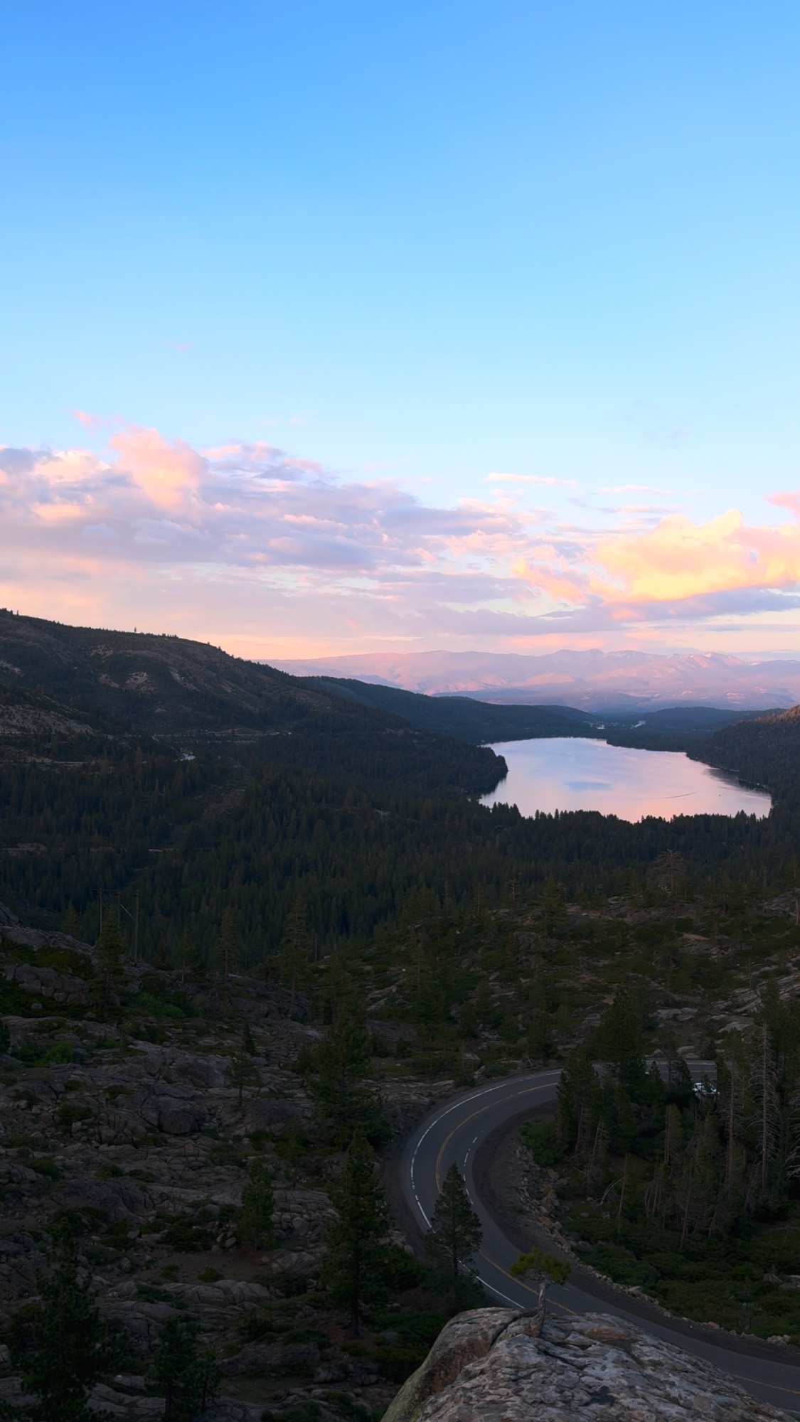 Donner Lake at dusk, Truckee, California